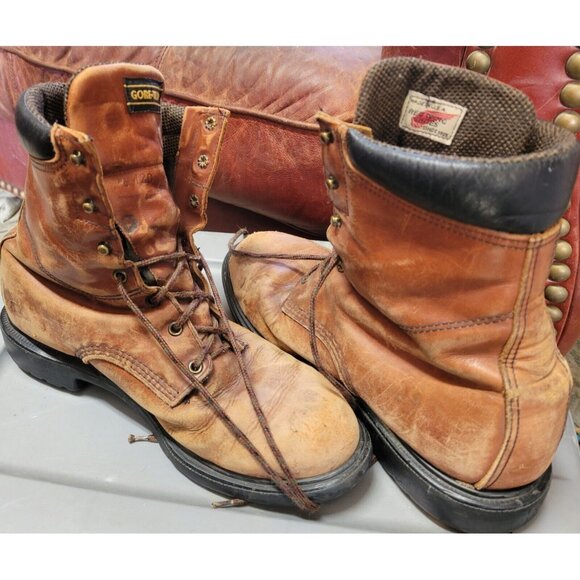 USA MADE RED WING LEATHER WORK BOOTS Men\'s US 12D width Used main image 7